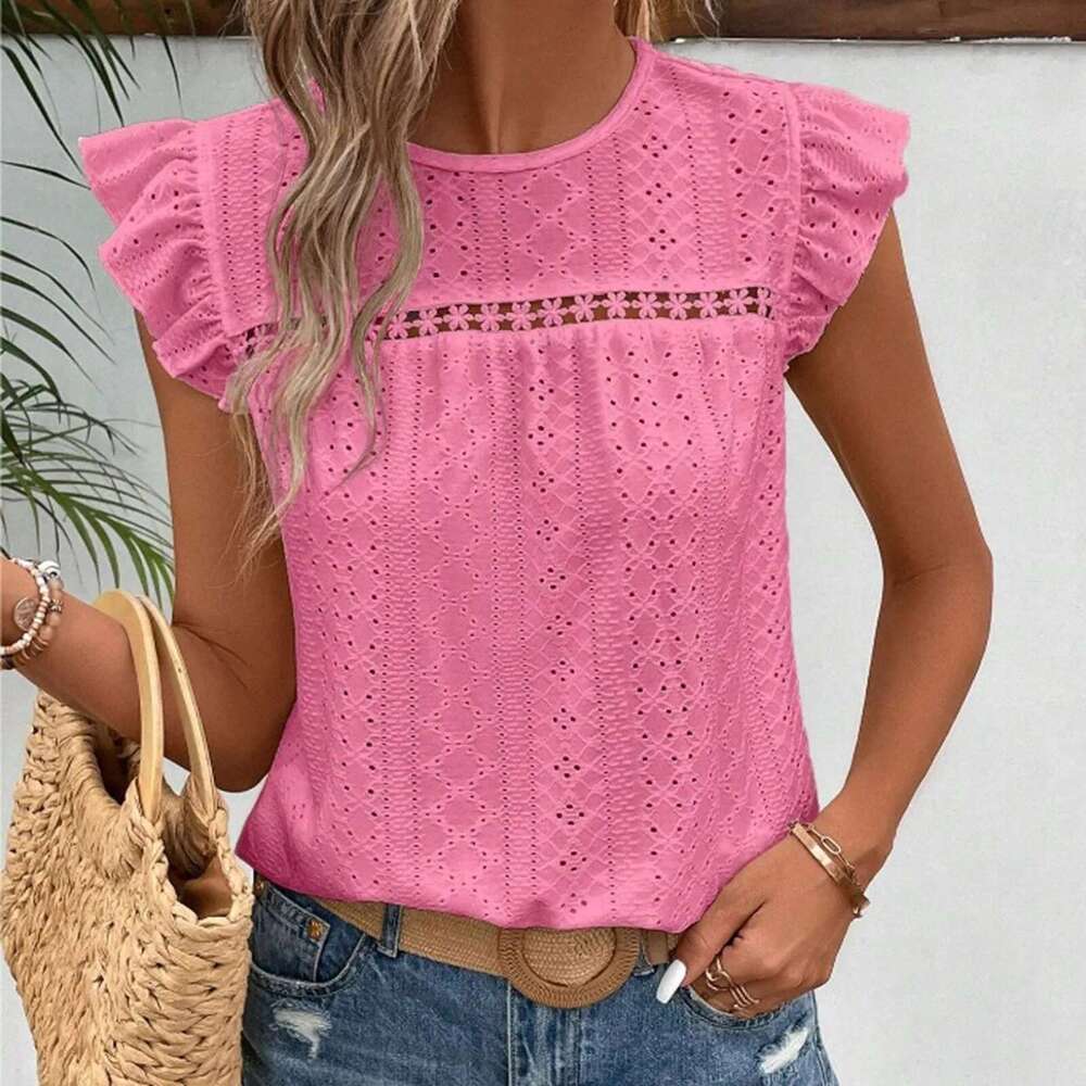 Long T-Shirts Womens Lace Short Sleeve Blouses V Neck T Shirt Dr Casual Tops Camisas Mujer