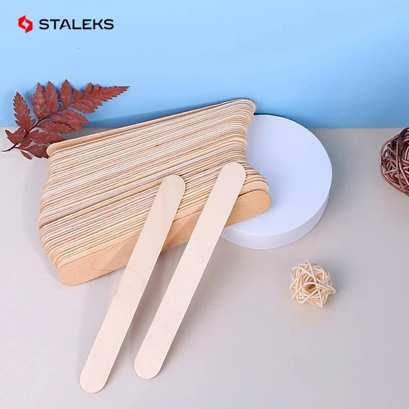 STALEKS Disposable Wooden Stick Nail File Nail Sand Strip High Quality Manicure Sanding Strip Rubbing Strip Nail Makeup Tool 250214