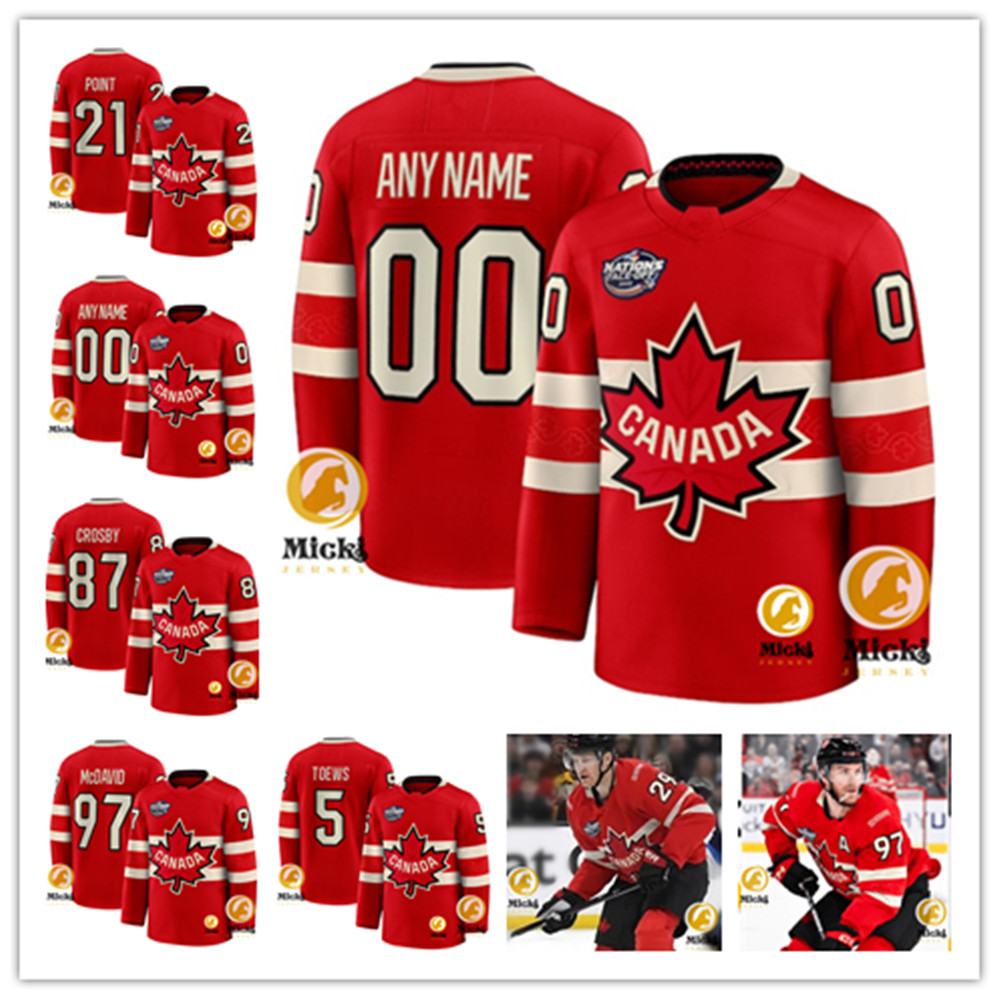 Sidney Crosby Nathan MacKinnon Stitched 2025 Canada 4 Nations Face-Off Jersey 71 Anthony Cirelli 38 Brandon Hagel 24 Seth Jarvis Sam Bennett Hockey Jerseys