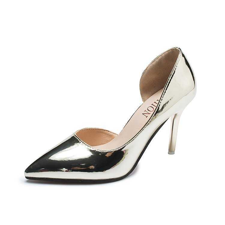 red soles, sandals, slippers, single shoes, formal shoes heels summer item slim heel sexy side empty banquet ladies work