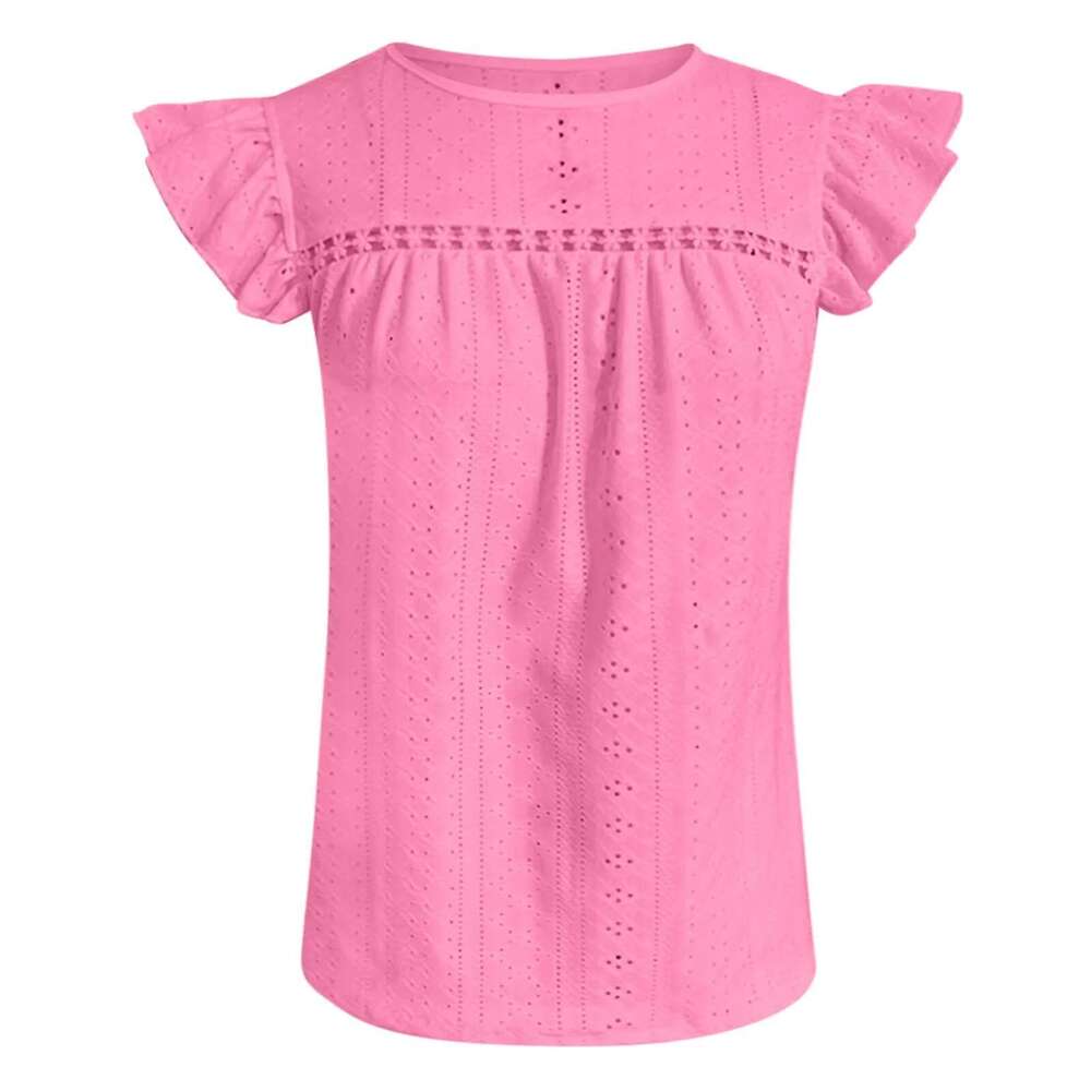 Long T-Shirts Womens Lace Short Sleeve Blouses V Neck T Shirt Dr Casual Tops Camisas Mujer
