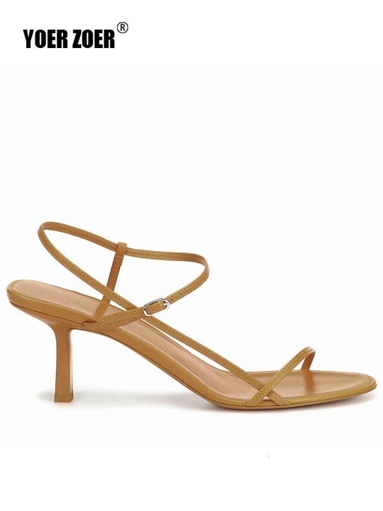 Womens Sandals Kitten heel Thin belt Thin heel French Pumps Sandals fairy style summer High heel Fashion sexy Style 2024 250217