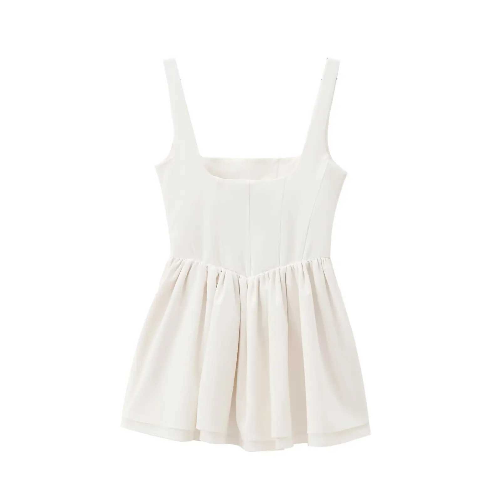 Basic Casual Dresses 2024 Autumn New Womens Clothing European And American Style Fashionable Corset Style Slveless Suspender Short Dress H25217