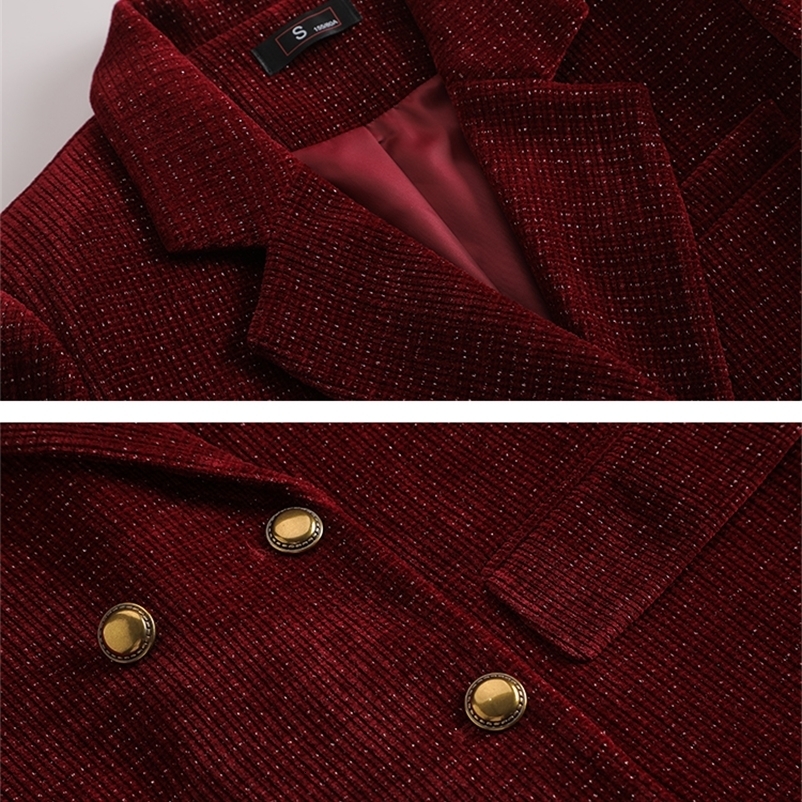 Winter Pink Coffee Black Pant Suit Women Female Business Work Wear Jacket Blazer and Trouser Formal 2 Piece Set 250206