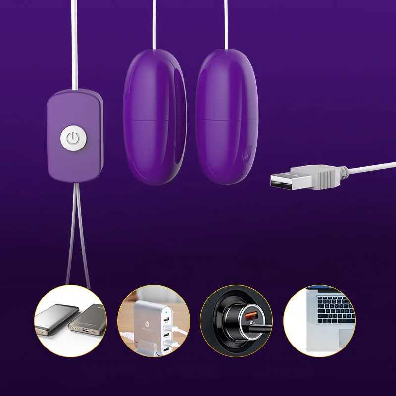 107cm USB Power Jump s Vibrator G-spot Massage Stick Double Masturbation Clitoris Remote control Mini Orgasm Squirt Sex ToysXJ250218