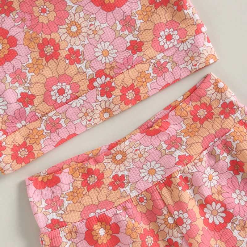 2023-03-08 Lioraitin 0-4Years Toddler Girls 3Pcs Summer Outfit Sets Sleeveless One Shoulder Vest Floral Flared Pants Headband W250218