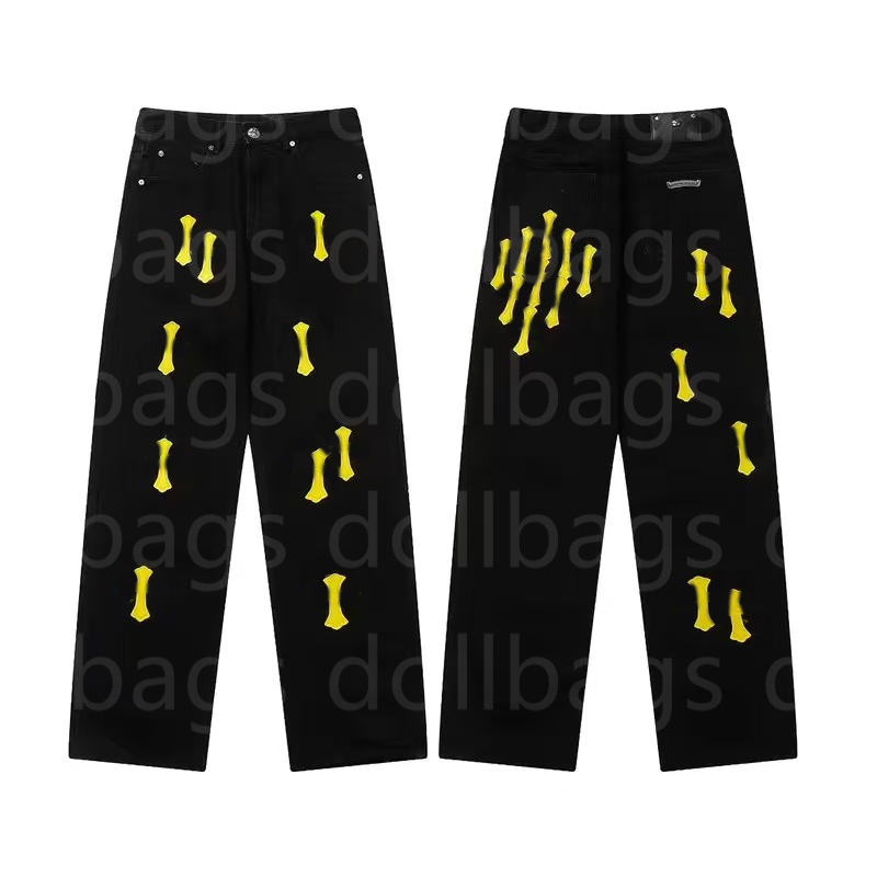 Designer Mens Cross Embroidery Pants Denim Jeans Distressed Ripped Biker Jean Slim Fit Motorcycle For Men Womens High Street Hip Hop