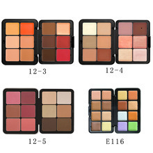12 Shades Creamy Blush Palette HD Face Essentials Long-Lasting Matte Blush Cream Cover Makeup Palette 0.84oz 240624