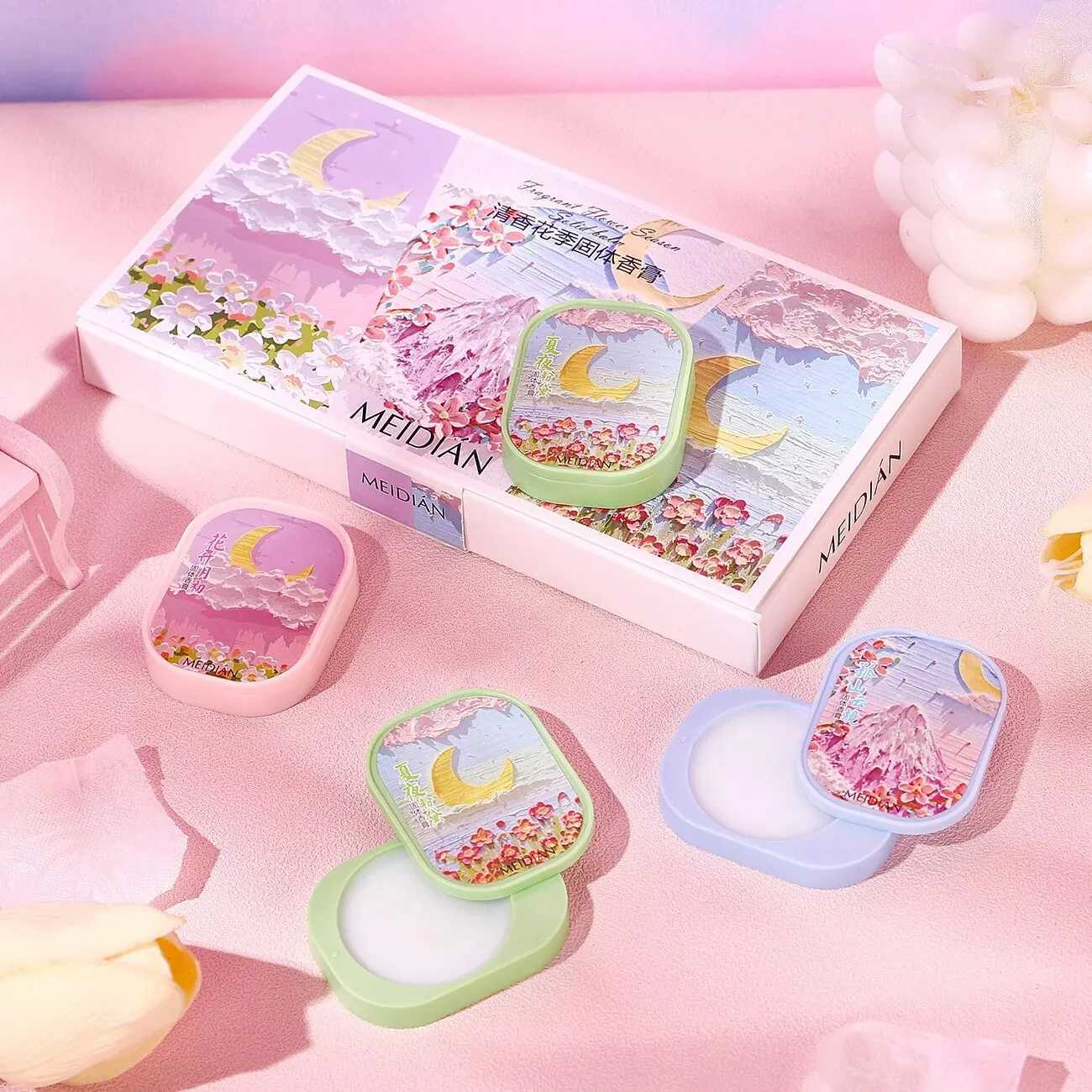 3 pieces/set of solid perfume portable durable perfume fresh natural ointment deodorant for men and women anti perfume W250218