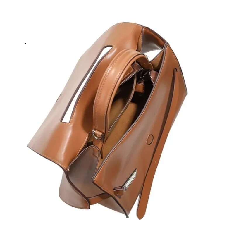 Genuine Leather Designer Handbag 2024 High Quality Large Capacity Commuter Tote Bag Women Original Brands Shoulder Bags