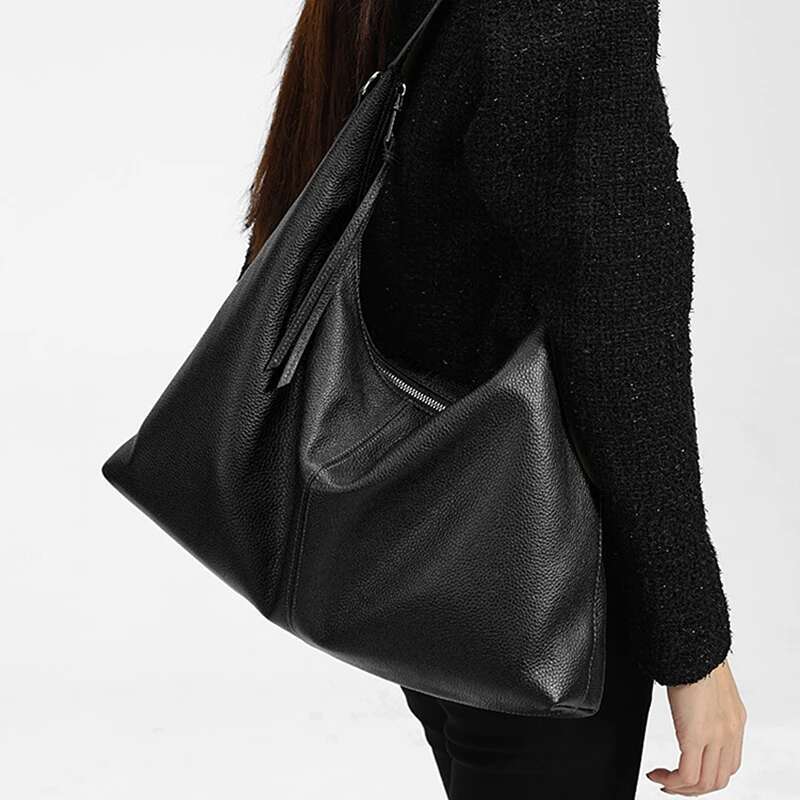 Hifashion Cow Genuine Leather Soft Hobo Shoulder Bags For Women 2025 Trend Designer Large Capacity Commuter Tote Ladies Handbags