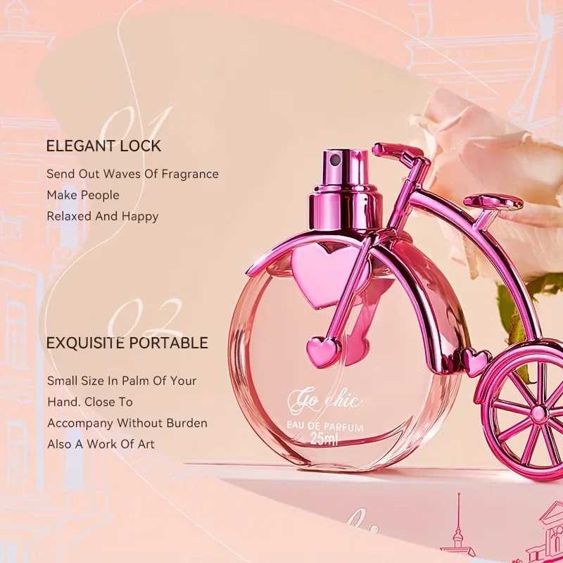 25ML Bike Styling Womens Perfume Pink Fragrant Fresh Oriental Floral Perfume with Gift Box Packaging Holiday Gift W250218