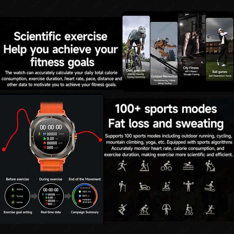 For 7 between GPS Cpass NFC Smart Watch Outdoor Sports Man AMOLED BT Call IP68 Galaxy 6 Upgraded Smartwatch Y250218