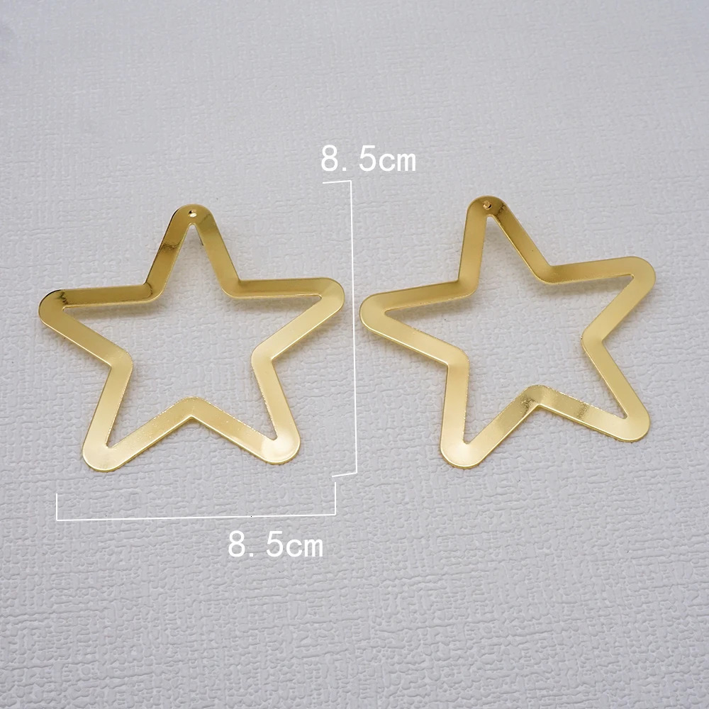 Fashion Hollow Big Star Shaped Ear Line Stud Earrings Dangle Drop For Women Jewelry Pendant Copper Wire Brincos Gifts 250213