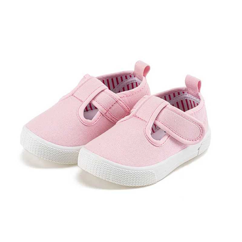 Preschool girl T-belt canvas sports shoes classic and comfortable for young children Mary Jane canvas apartment anti slip and casual canvas sports sho