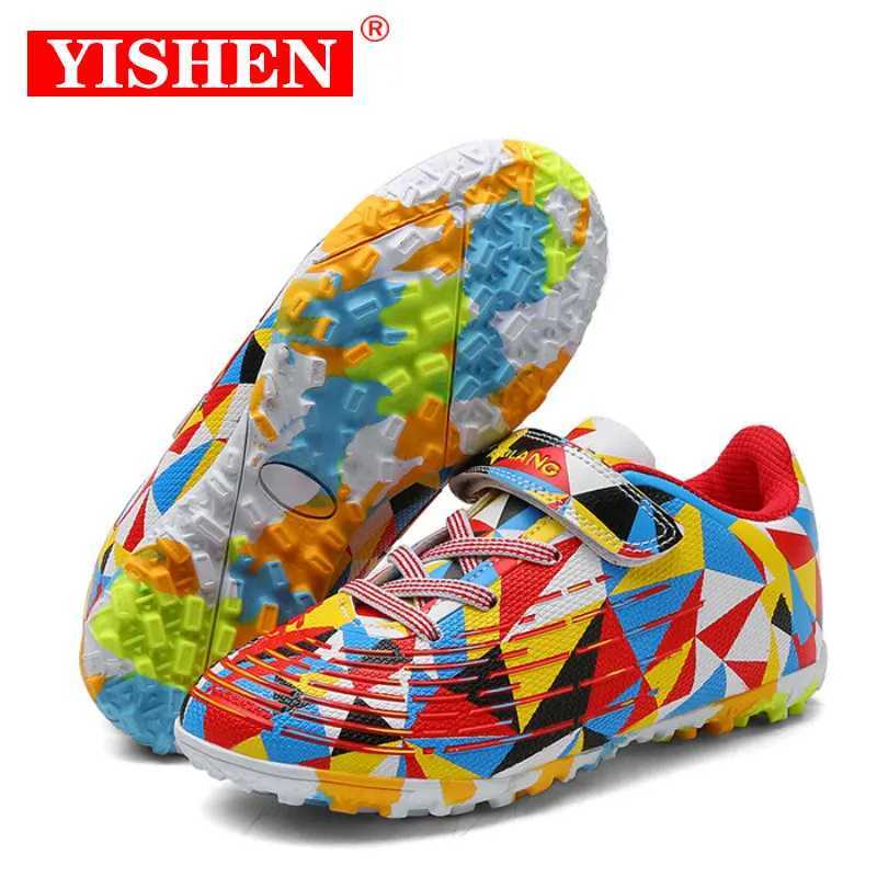 Yishen childrens soccer shoes fashion trend running shoes anti slip cloudy sports shoes boys TF Sapatos De Futebol baby shoes Z250217