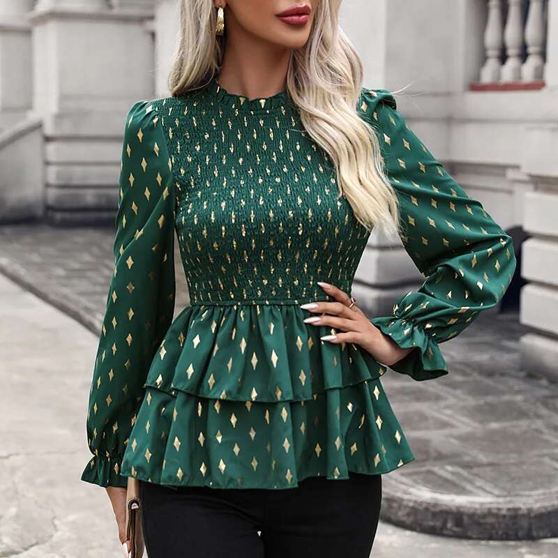 Autumn New Fashion Women's Slim Fit Shirt Long Sleeved Women