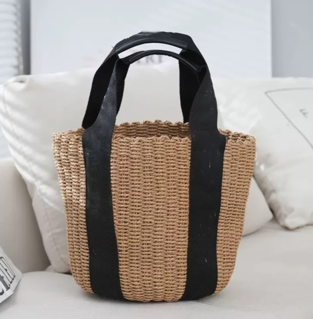 Big Designer Fashion Size Ote Bag Men And Women Handbag Woven Leather Bucket Bags Summer