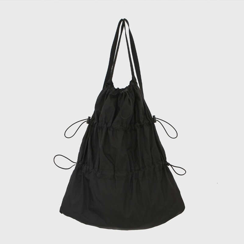 New Korean Summer Waterproof Nylon Large Capacity Drawstring Backpack Lightweight Wrinkled Casual Men's And Women's Backpacks