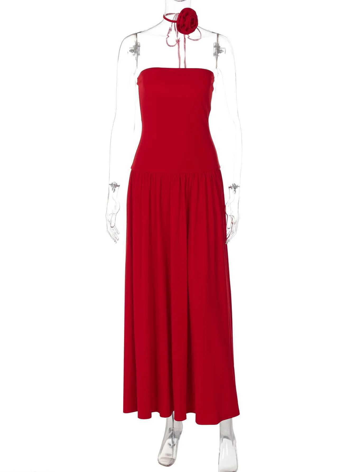 Basic Casual Dresses Lygens Elegant Evening Strapless A Line Prom Dress 2204 Fashion Y2K Korean Solid Strtwear Party Ladies Clothes Casual H25217