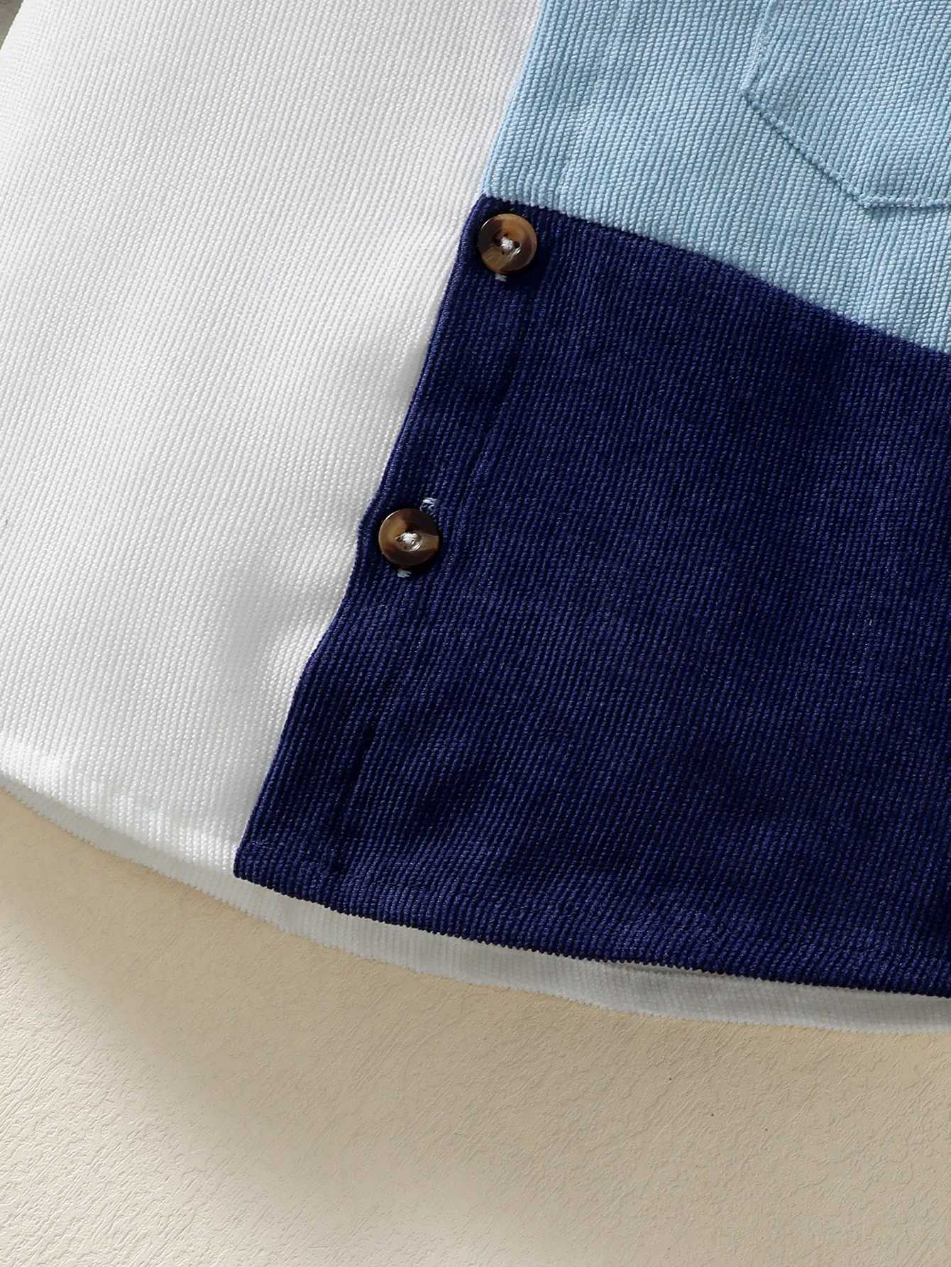 1-6 Year Children Boys Flip collar Color Blocked Pit Stripe Top+Shorts Fashion 2Pcs /set Sunny Handsome Boys Summer Set W250218