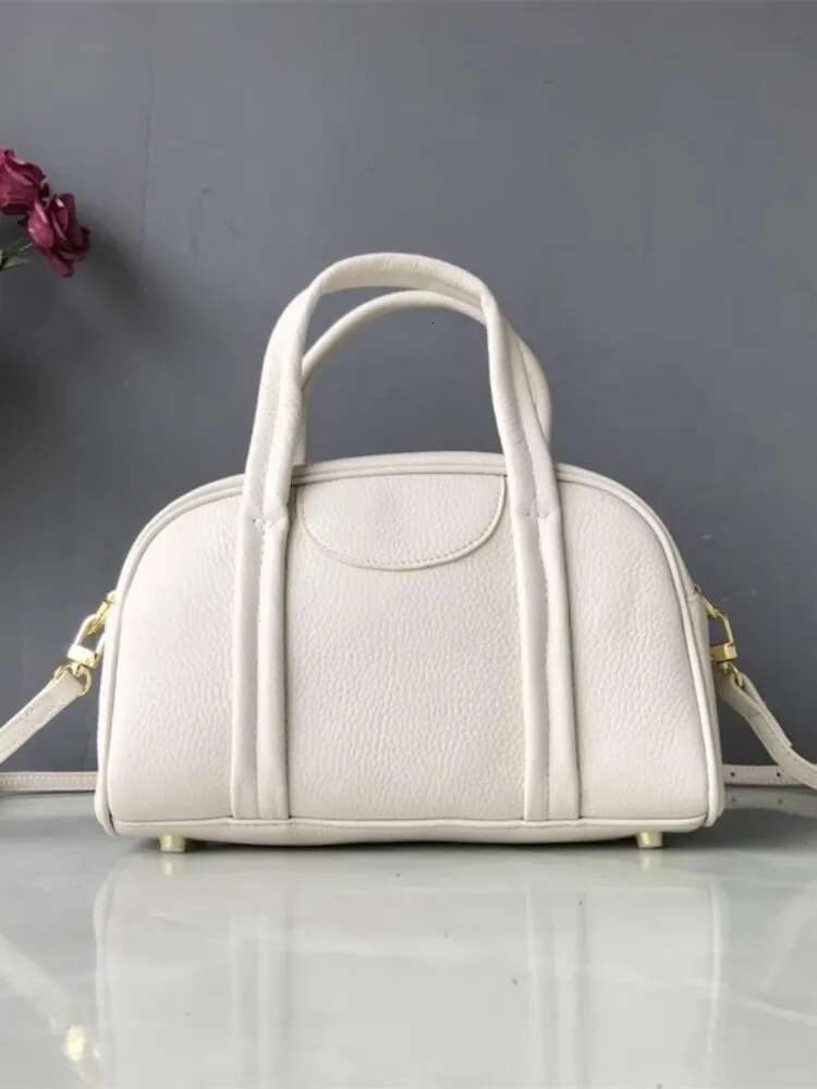 Office Ladies Boston Fashion Cowskin Genuine Leather Sg Bag Women Handbag Tote New Casual Single Shoulder Crossbody Bags