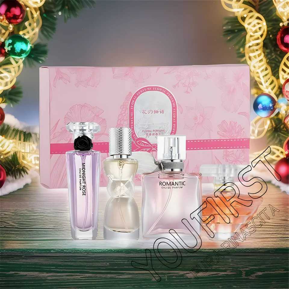 Brand 105ml perfume female luxury gift box 4pcs set perfume durable perfume flawless perfume original flower fragrance spray W250218