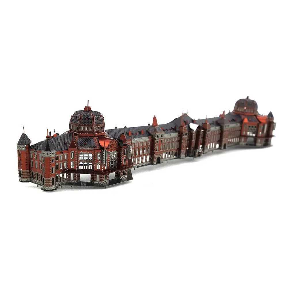 Colorful Tokyo Railway Station 3D Metal Puzzle DIY Handmade Architectural Landscape Assembly Model Jigsaw Puzzle Toys for KidsT250218