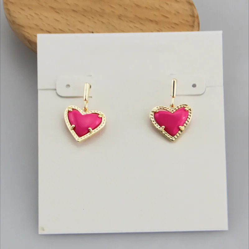 YEEVAA Heart Drusy Crystal Drop Dangle Earrings for Women Fashion Jewelry Unique Gifts 250213