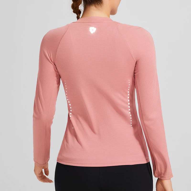 Active Shirts Tees Womens 100% Polyester Long Sleeve Gym Shirts Quick Dry Outdoor Top Stitching Sportswear Running Jogging Sport Tshirt H25218