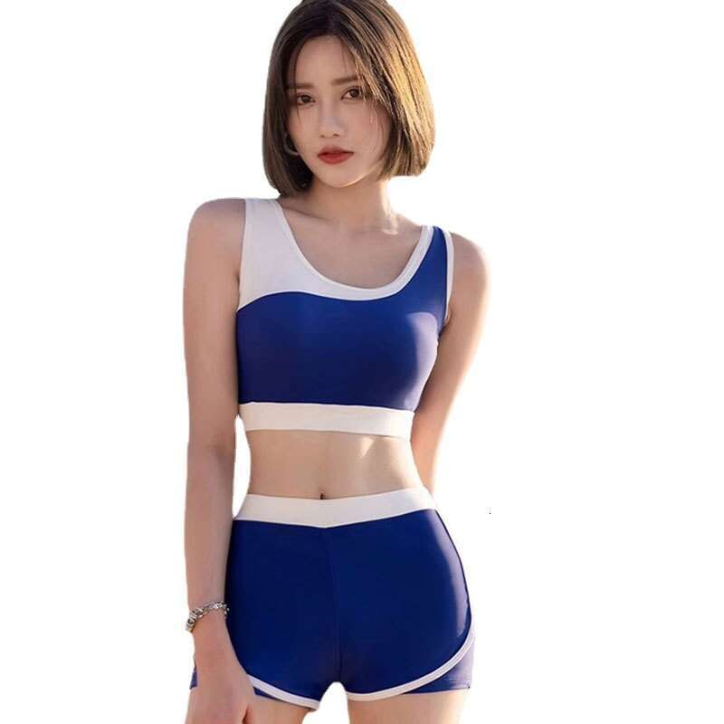 Split Women's Summer 2025 New Conservative Slimming and Belly Covering Beach Sun Protection Flat Angle Three Piece Sports Swimsuit New Arrival Ne