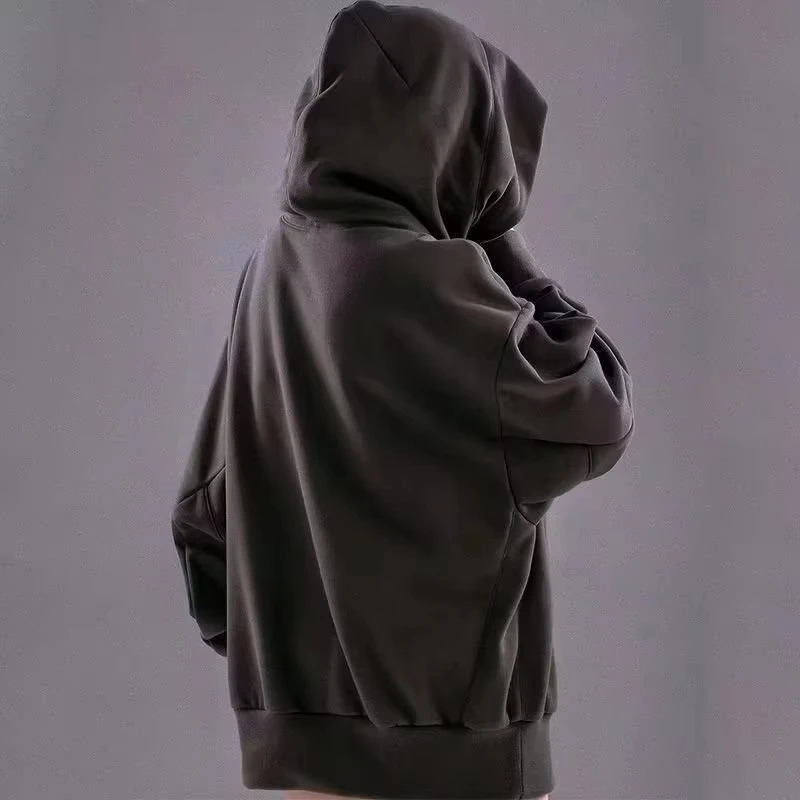 y Turtleneck Sweatshirt For Men Japanese Ninja Hoodies Autumn Hip Hop Fleece Pocket Streetwear Oversized Y2K Hoody 250214