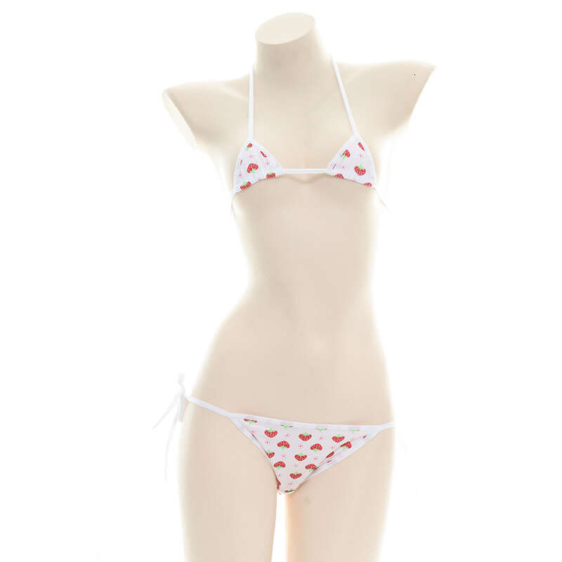 Mini and Ultra Small Lace Up Strawberry Bikini Three-point Leakage Low Waist Set Split Underwear S0315 Designer Swimsuit Women New Product New Arrival