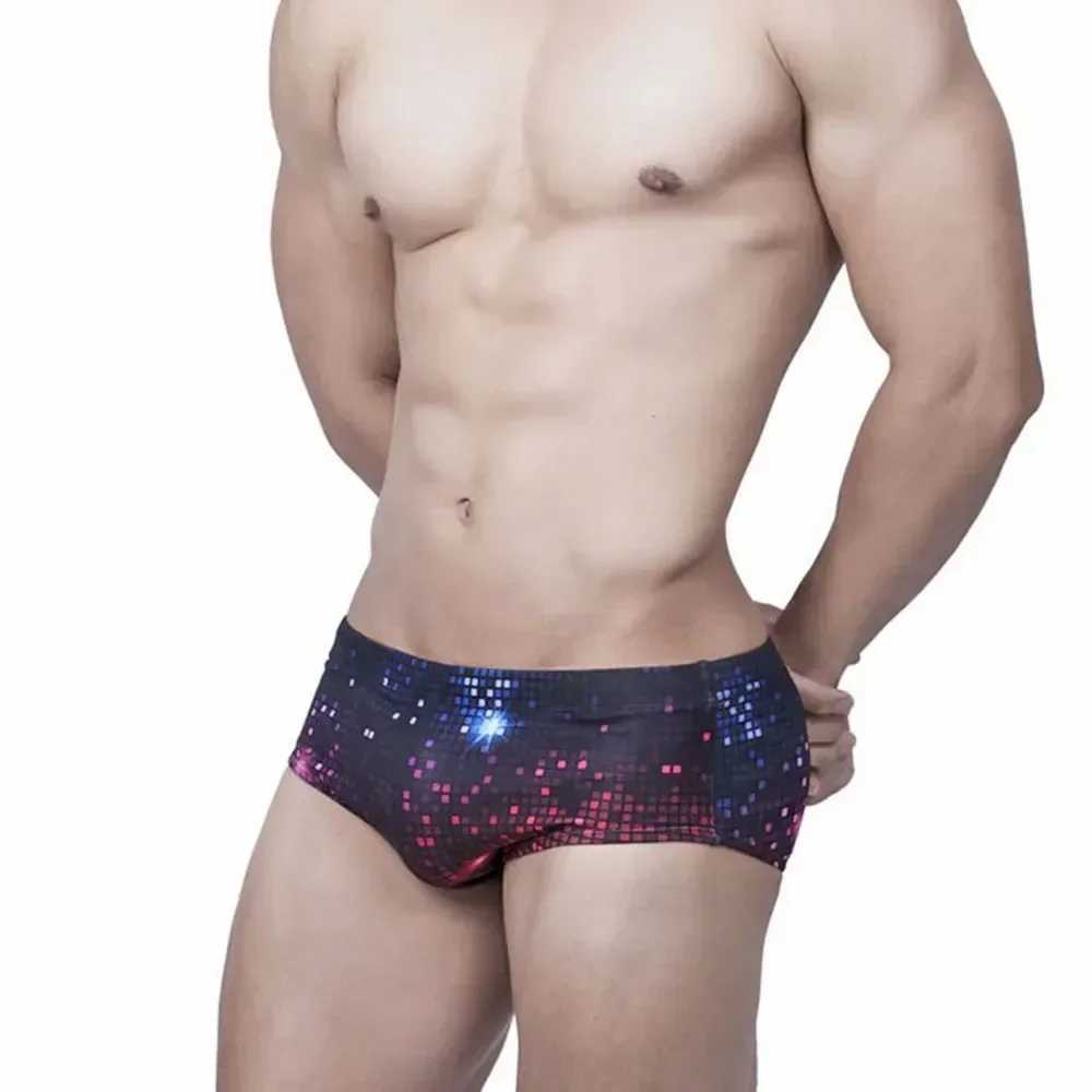 Sexy Swimwear Swim Brief Bikini Boxer Trunks Men Swimsuits Brazilian Cut Bathing Suit Quick Dry Boardshorts Surf Beach Shorts M250218