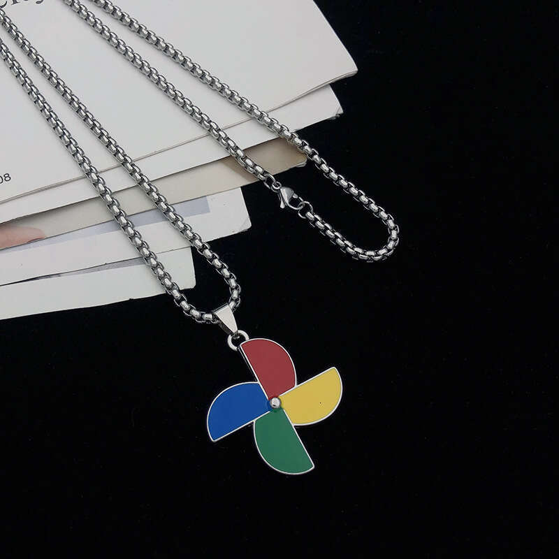 Rotating Windmill Necklace Female Xia, Unique Design, Minimalist Hip Hop Fashion Sweater Chain Accessories for Male 2022 New Edition