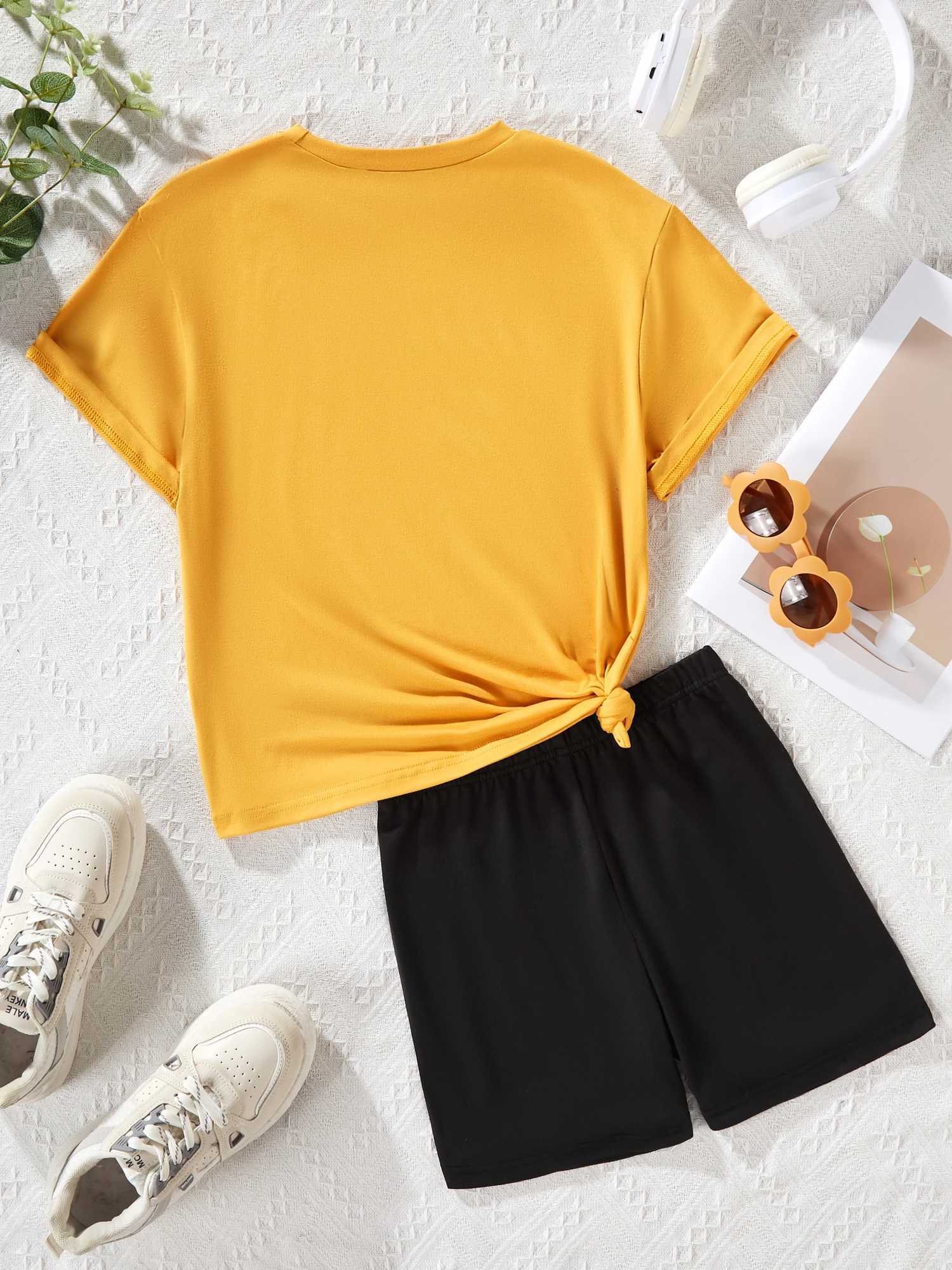 Summer Baby Girls Clothes Set Kid Girl Printed T-shirts and Shorts 2 Pieces Suit Children Short Sleeve Tracksuits W250218