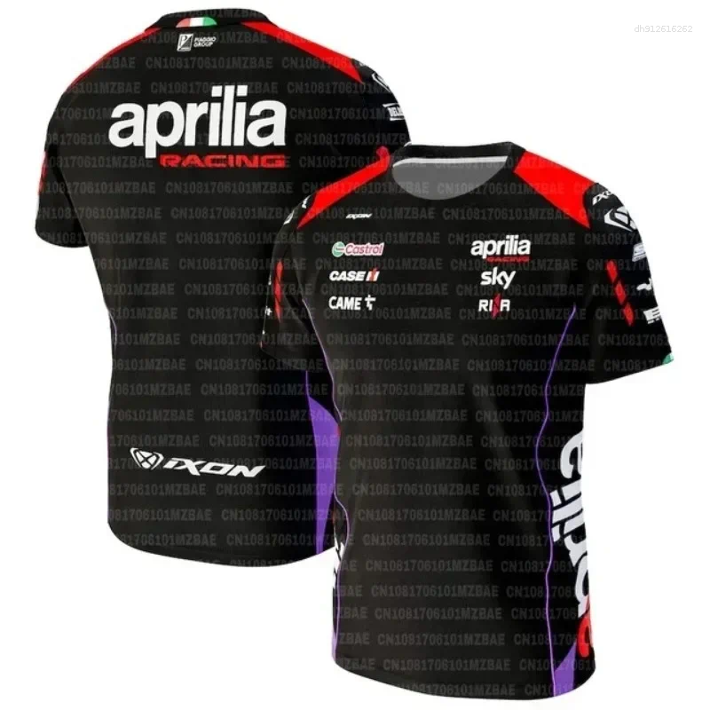 Men's Tracksuits T-shirt Aprilia Racing Team 2025 Est Outdoor Sport Short Sleeve Men And Women Motorcycle Style 3D Print Breathable