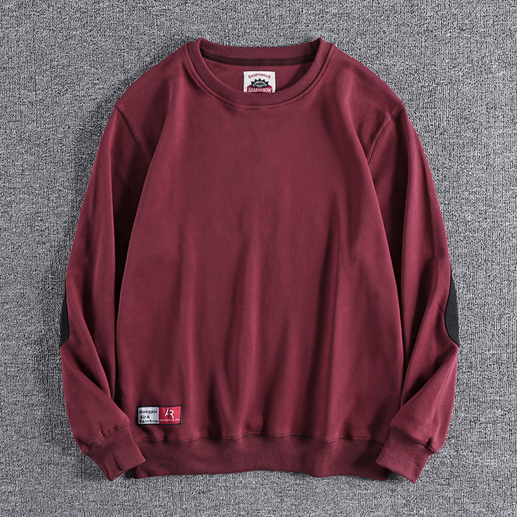 PM02173 New autumn and winter sleeves contrast color long sleeves round neck sweatshirt
