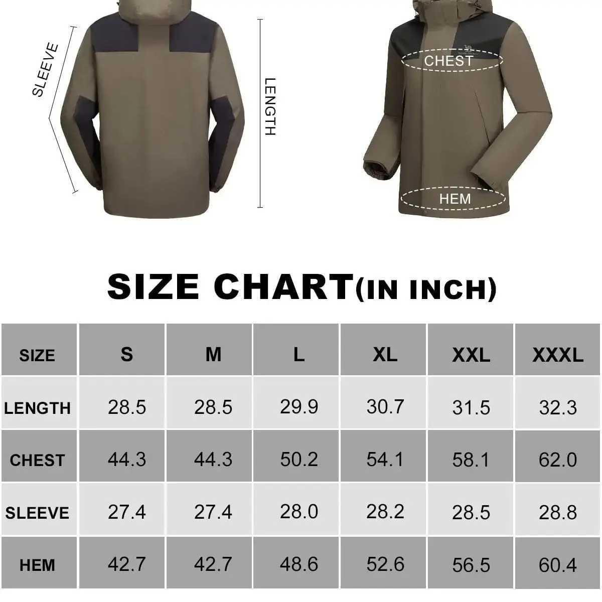 GOLDEN CAMEL Mens Rain Jackets Waterproof with Hood Lightweight Softshell Single Jackets Zip Up Windbreaker Jacket for HikingT250218