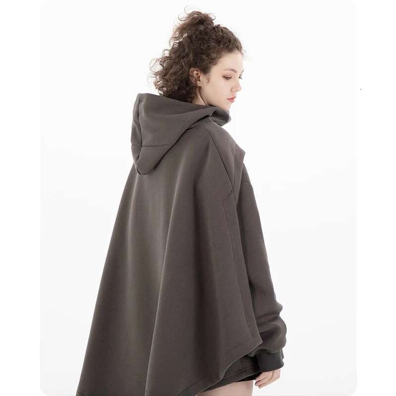 Unisex Functional Neck Cloak Hooded Sweater Two Piece Hoodie Men's Clothing Haruku Sweatshirt High Street Streetwear Top