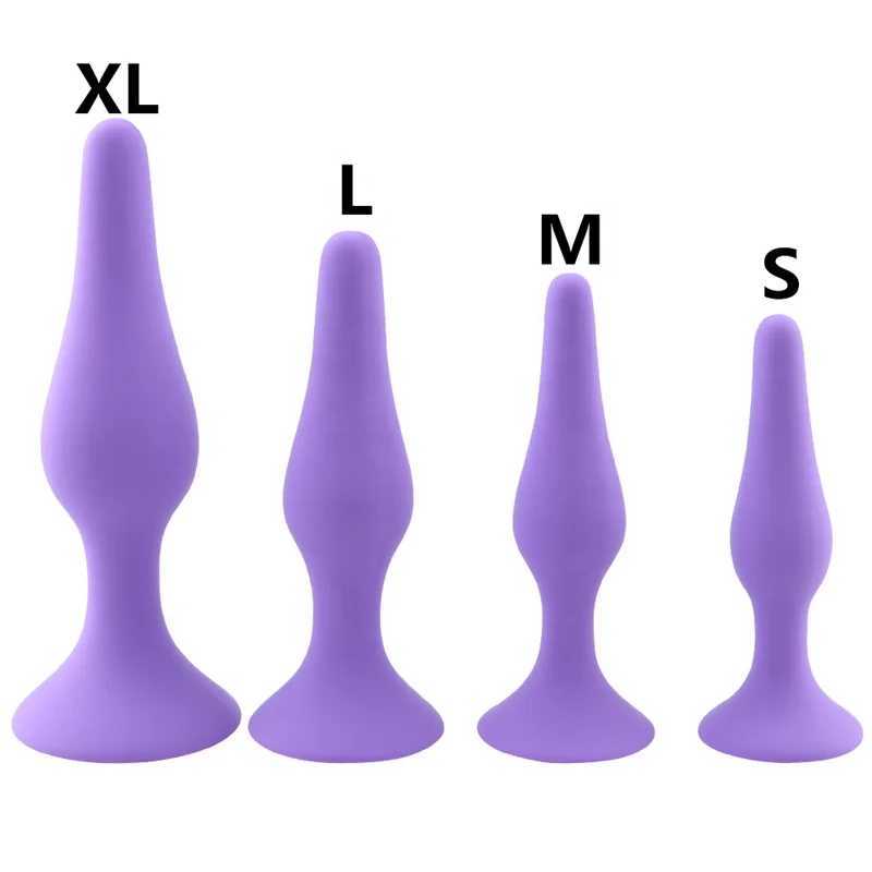 4 Sizes Grade Silicone Anal Kit for Men Prostate Massager Anal Butt Plug Sex Toys For Female MenXJ250218