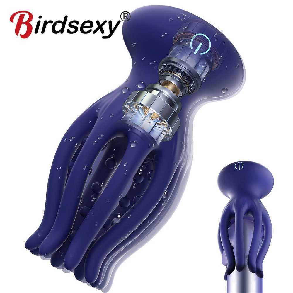 Sex Male Glan Masturbator Vibrator Penis Glan Testicle Massage Trainer Delay Ejaculation Silicone Sex Toys Adult Goods for Men W250218