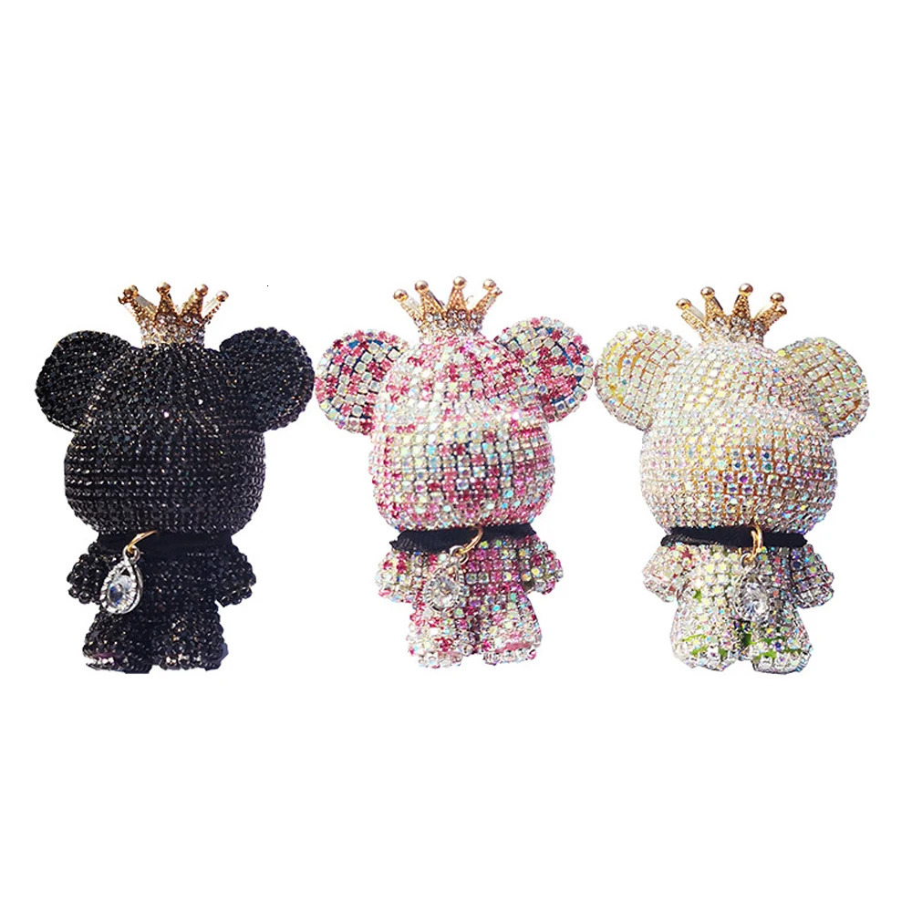 Car Perfume Air Conditioner Air Outlet Diffuser Diamond-studded Violent Bear Car Fragrance Decoration Accessories 250214