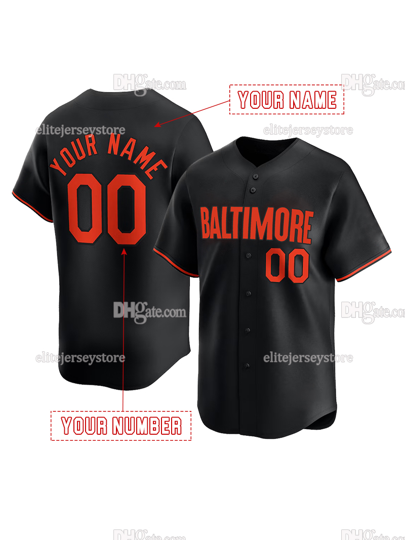 Personalized Custom Baseball Jersey Rutschman Henderson Holliday Westburg Eflin Ripken Any Name Number Embroidered Letter Number Design Polyester