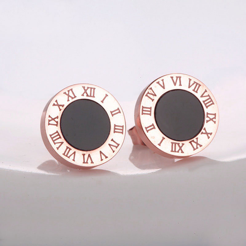 Stylish Stainless Steel Roman Numeral Stud Earrings for Men Women Minimalist Hypoallergenic Ideal Jewelry for Birthdays Wedding or Anniversaries