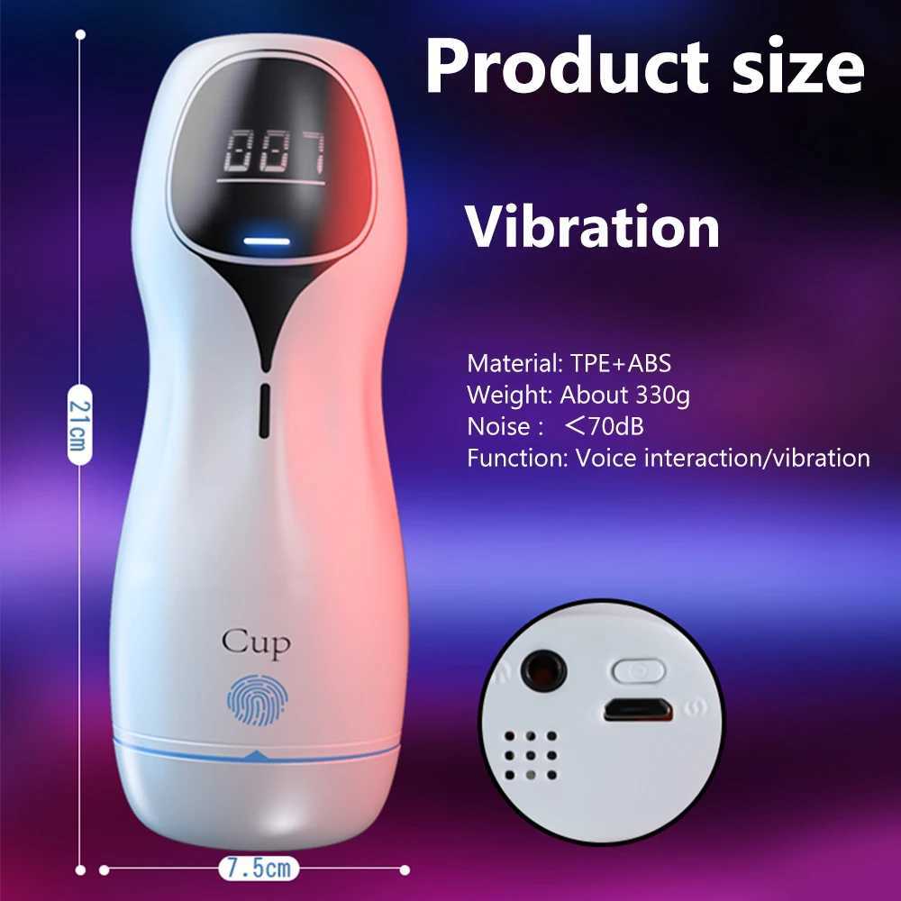Automatic Sucking Male Mastubator Blowjob Masturbation Equipment Machine Sex Toys Adult Goods for Men Man Masturbators Cup W250218