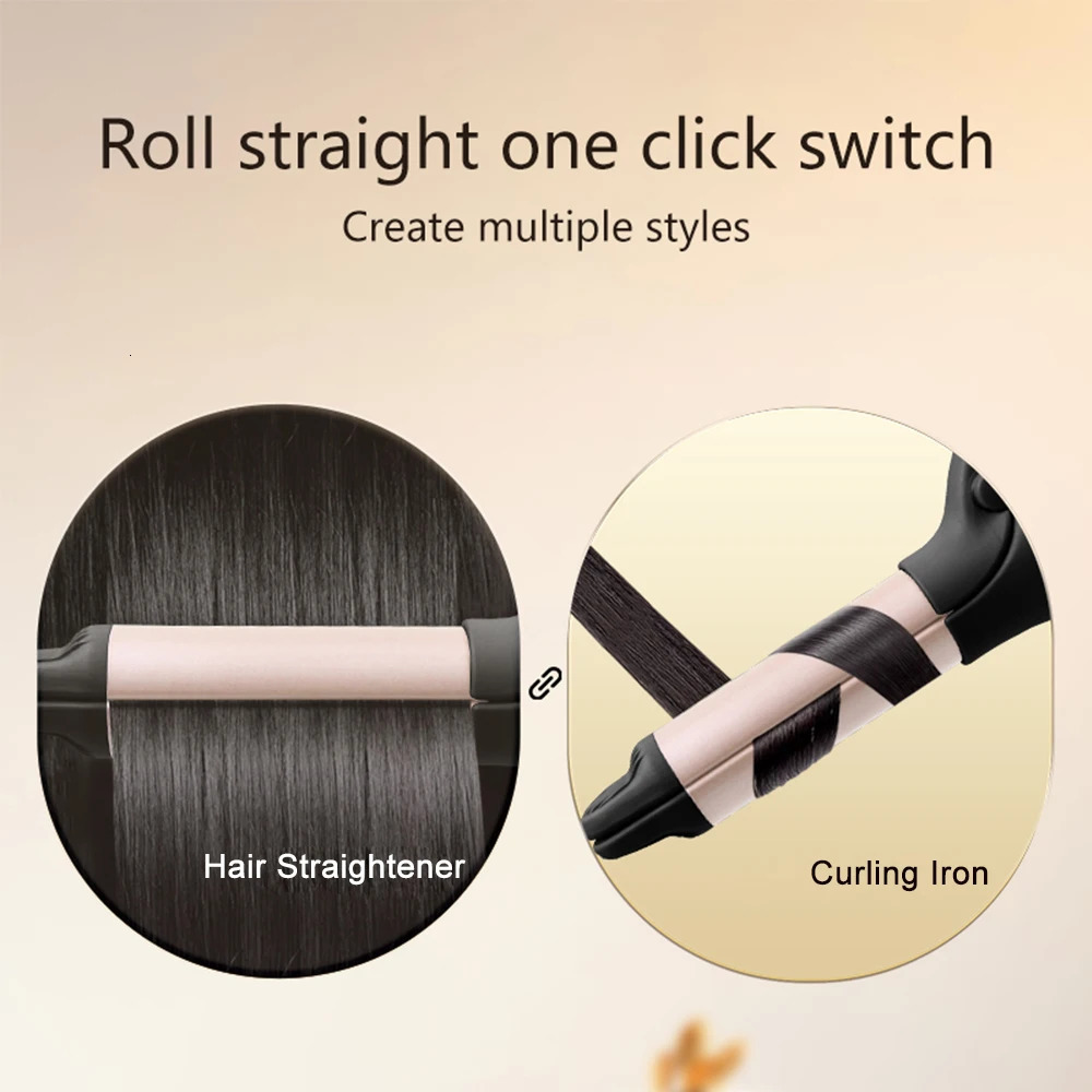 Mini Wireless Curling Iron Portable Hair Straightener USB Rechargeable Fast Heating Hair Curler for Travel 250214