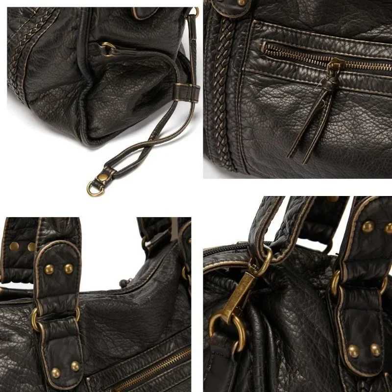 Large Capacity Fi Bag Vintage Wed Leather Bag Y2K Spicy Girl e Shoder Crossbody Bag Purses and Handbags B250618