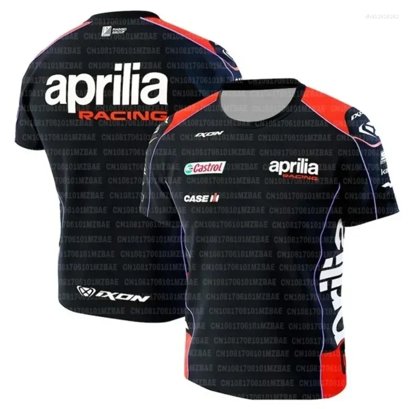 Men's Tracksuits T-shirt Aprilia Racing Team 2025 Est Outdoor Sport Short Sleeve Men And Women Motorcycle Style 3D Print Breathable