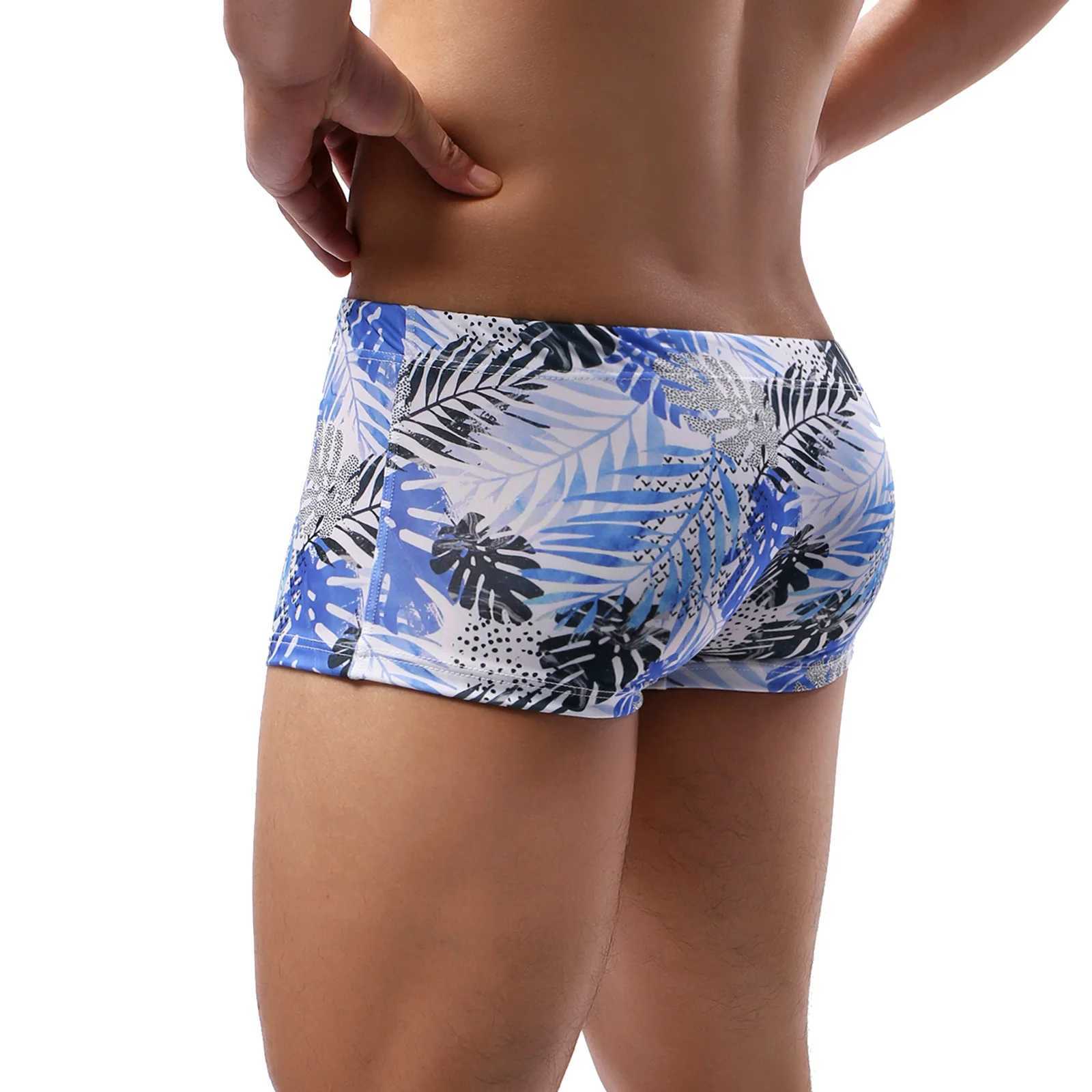 New Arrival Swim Boxer Shorts Beachwear Men Swimwear Sexy Swimming Trunks Swimsuit Quick Dry Bathing Suit Elastic hombre Z260314
